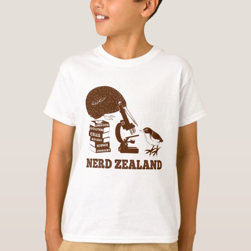 Nerd Zealand funny kiwi T_Shirt