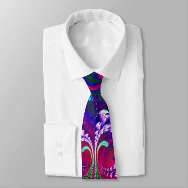 Nerdberries Psychedelic Fractal Tie (Tied)
