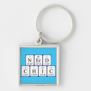 NerdChic periodic table phrase keyring