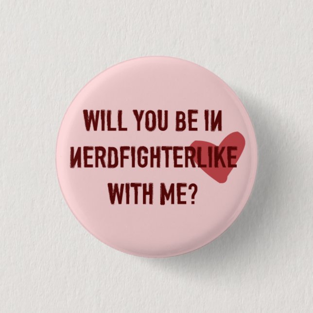 Nerdfighterlike Button Pink. (Front)