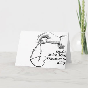 Nerds Make Love Symmetrically Holiday Card