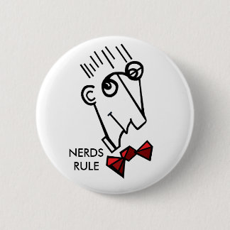 Nerds rule pinback button