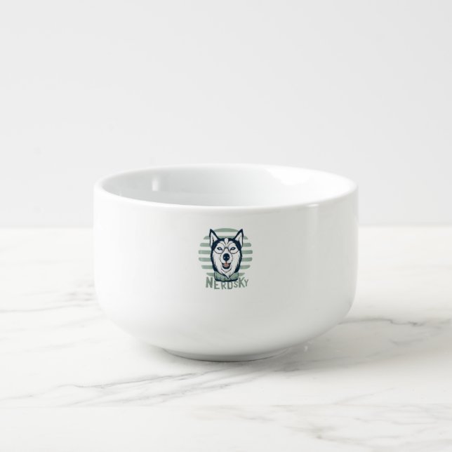 Nerdsky Classic Husky Funny Dog Soup Mug (Front)
