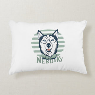 Nerdsky Cute Funny Siberian Husky Dog Lover Gift Accent Pillow