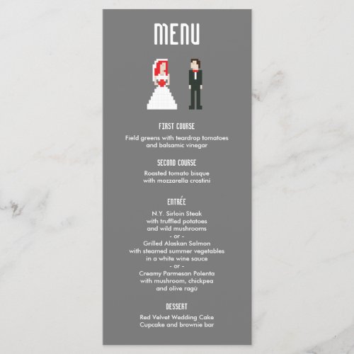 Nerdy 8_Bit Bride  Groom menu