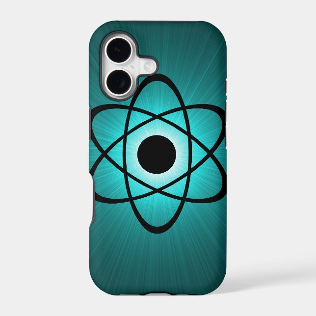 Nerdy Atomic BT iPhone 5 Case, Teal Case (Back)