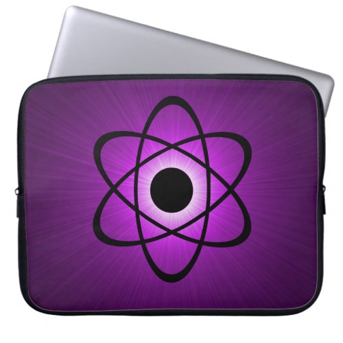 Nerdy Atomic Electronics Sleeve Purple Laptop Sleeve