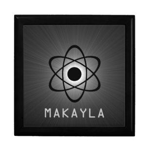 Nerdy Atomic Gift Box, Gray Jewelry Box