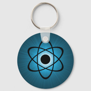 Nerdy Atomic Keychain, Blue Keychain