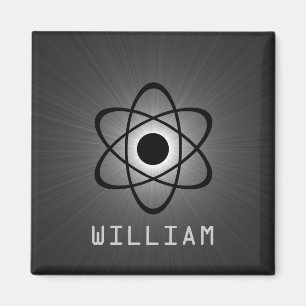 Nerdy Atomic Magnet, Gray Magnet