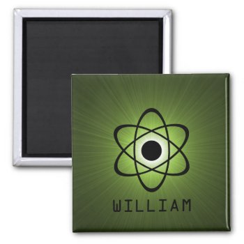 Nerdy Atomic Magnet  Green Magnet by Superstarbing at Zazzle