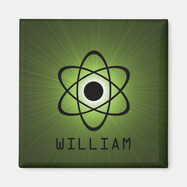 Nerdy Atomic Magnet, Green Magnet (Front)
