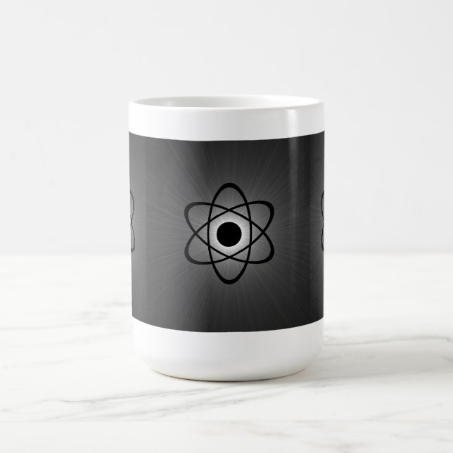 Nerdy Atomic Mug, Gray Coffee Mug (Center)