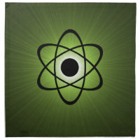 Nerdy Atomic Napkin Set, Green