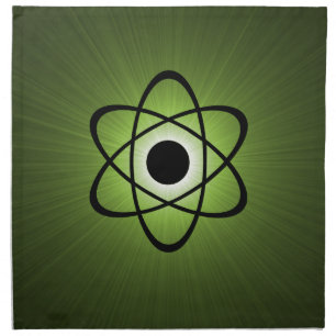 Nerdy Atomic Napkin Set, Green