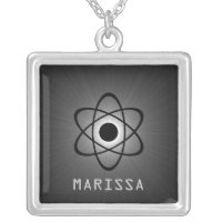 Nerdy Atomic Necklace, Gray