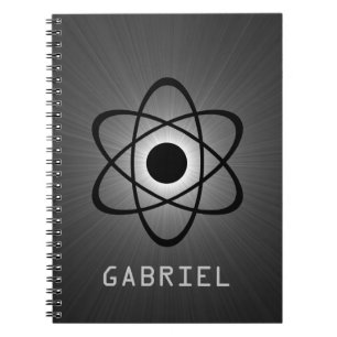 Nerdy Atomic Notebook, Gray Notebook