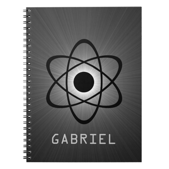 Nerdy Atomic Notebook, Gray Notebook (Front)
