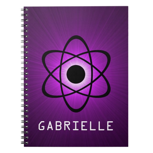 Nerdy Atomic Notebook, Purple Notebook (Front)