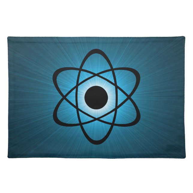 Nerdy Atomic Placemat, Blue Placemat (Front)