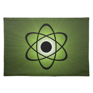 Nerdy Atomic Placemat, Green Placemat