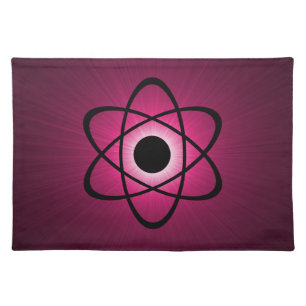 Nerdy Atomic Placemat, Pink Placemat