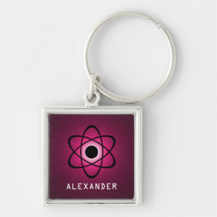 Nerdy Atomic Premium Keychain, Pink Keychain