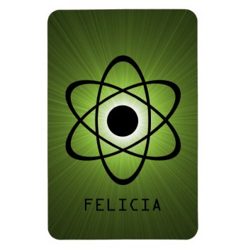 Nerdy Atomic Premium Magnet  Green Magnet by Superstarbing at Zazzle