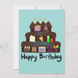 Nerdy Birthday Neural Network Invitation