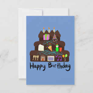 Nerdy Birthday Neural Network RSVP Card