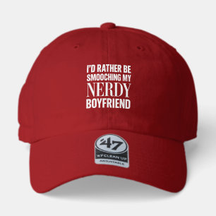 Nerdy Boyfriend Smooching Quote Hat