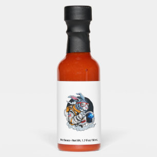 Nerdy Bunny Astronaut in Space, Explorer Spaceman Hot Sauces