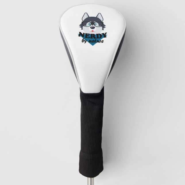 Nerdy By Nature Husky Golf Head Cover (Front)
