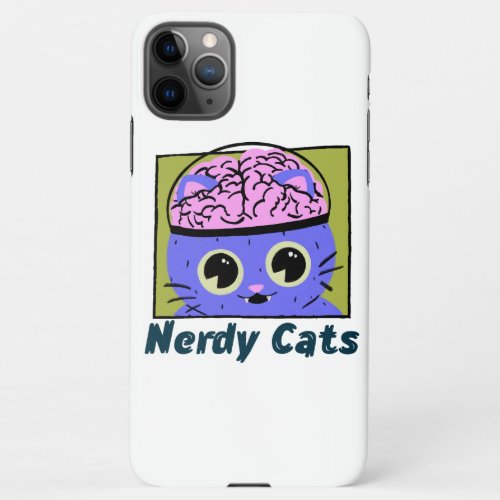 Nerdy Cats Brain Design iPhone 11Pro Max Case