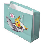 Nerdy cockatiel Macbook parrot gift bag
