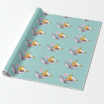 Nerdy cockatiel Macbook parrot wrapping paper