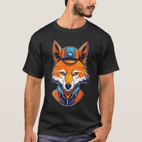 Nerdy Cyberpunk Fox T_Shirt