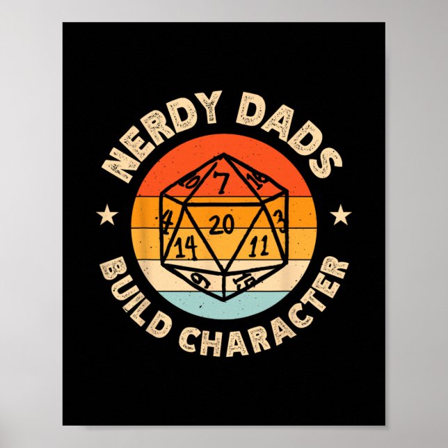 Nerdy Dads Build Character  Poster (Front)