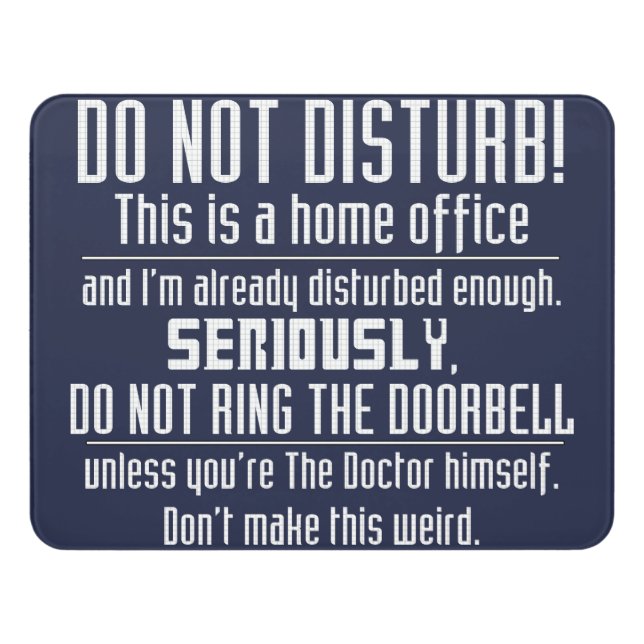 Nerdy Do Not Disturb Sign (Contemporary Front)