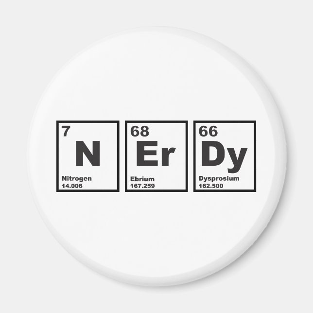 Nerdy Elements Magnet (Front)