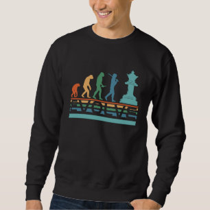 Nerdy Evolve Queen Chess Player Strategy Board Gam Sweatshirt