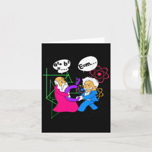 Nerdy Funny Pythagoras Fighting Over C Squared Mat Card