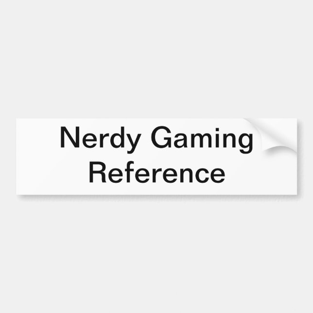 Nerdy Gamer Generic Bumper Sticker (Front)