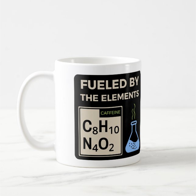 Nerdy Gift for Coffee Lovers Fueled by the Element Mug (Left)