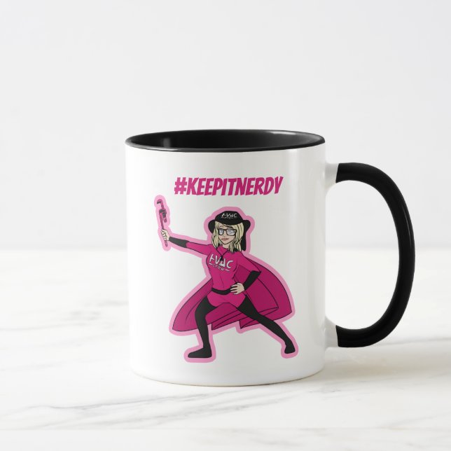 Nerdy Girl Superhero Mug (Right)