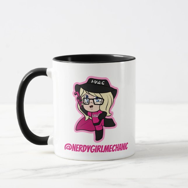 Nerdy Girl Superhero Mug Mini (Left)