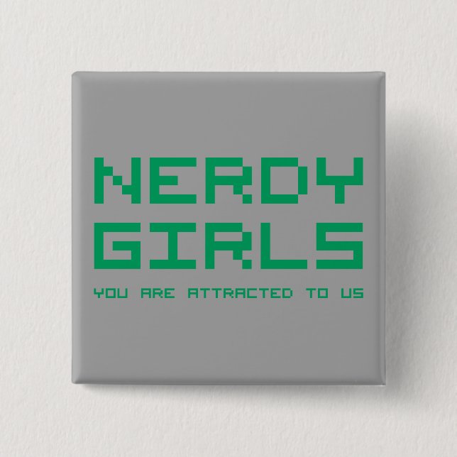 Nerdy Girls 2 Button (Front)