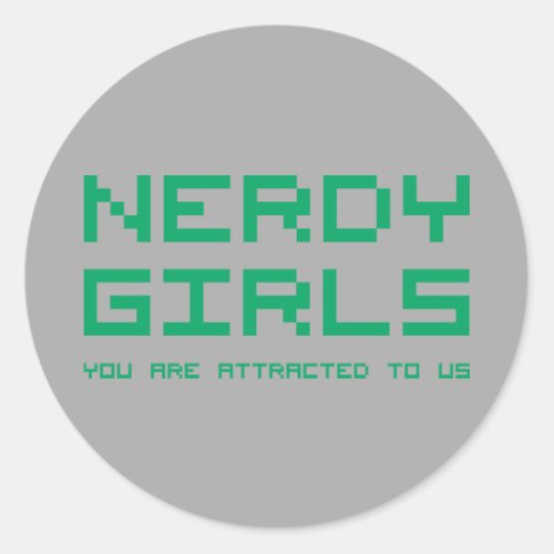Nerdy Girls 2 Classic Round Sticker