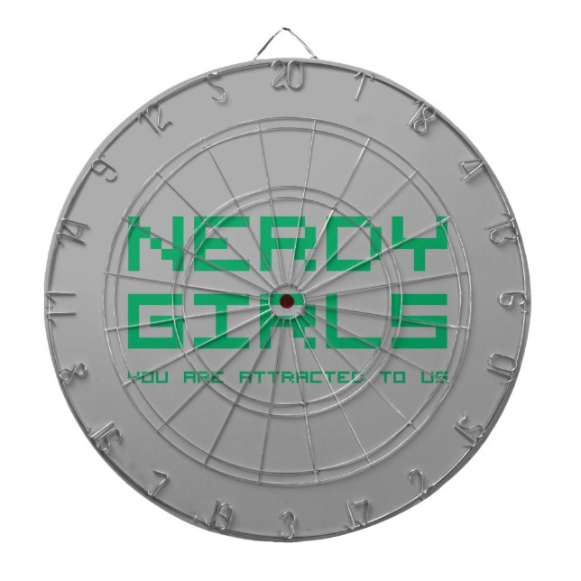 Nerdy Girls 2 Dart Board (Front)