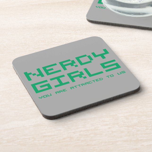 Nerdy Girls 2 Drink Coaster (Left Side)
